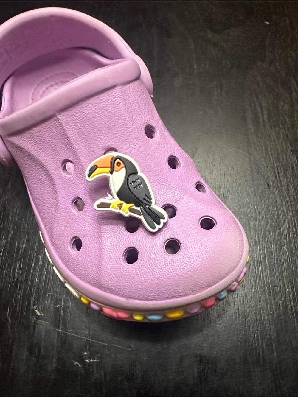 Colorful Toucan Croc Charm. Search JIBBITZ in my closet to buy more and save!